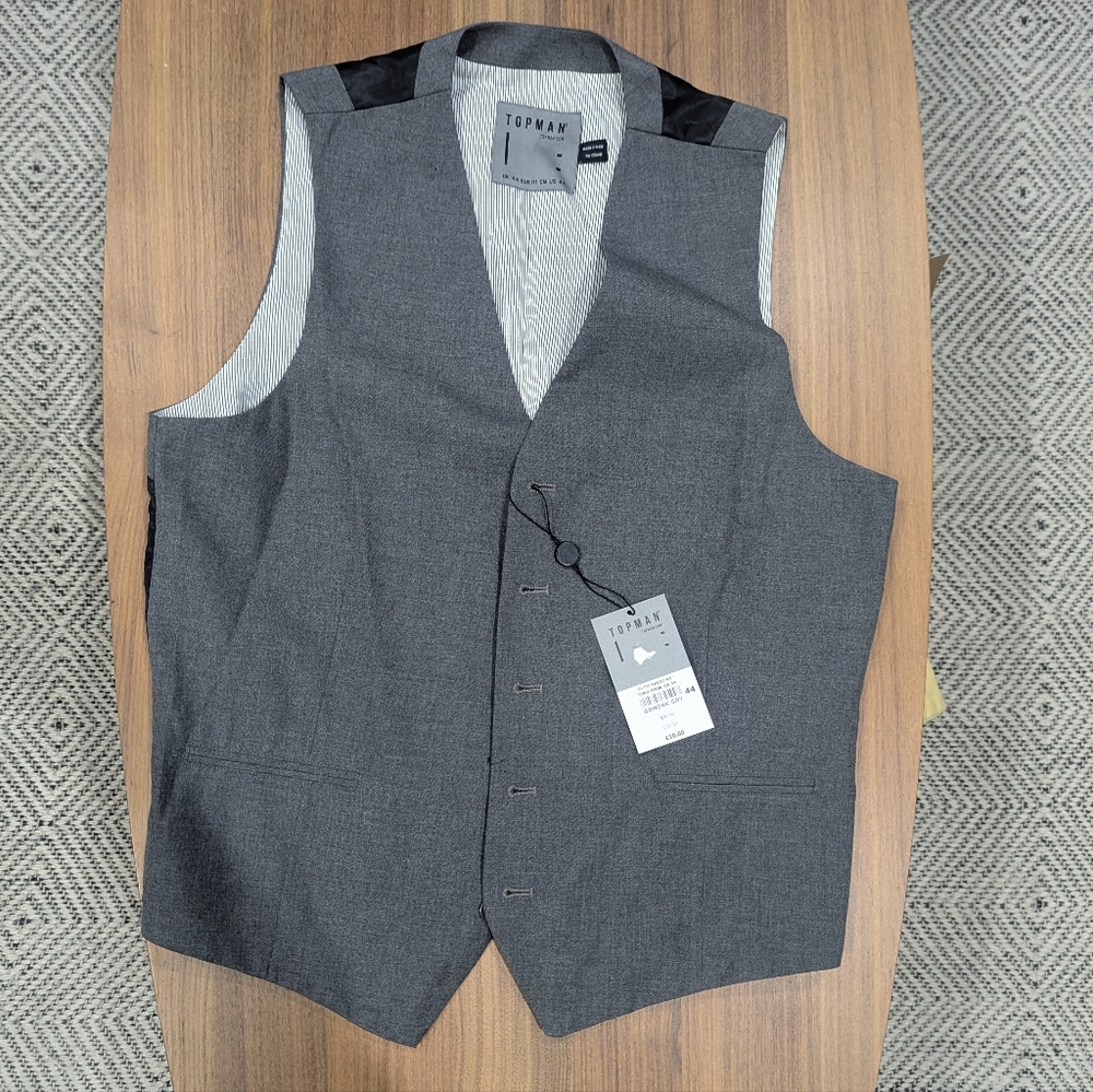 Topman Gray Men's Vest
